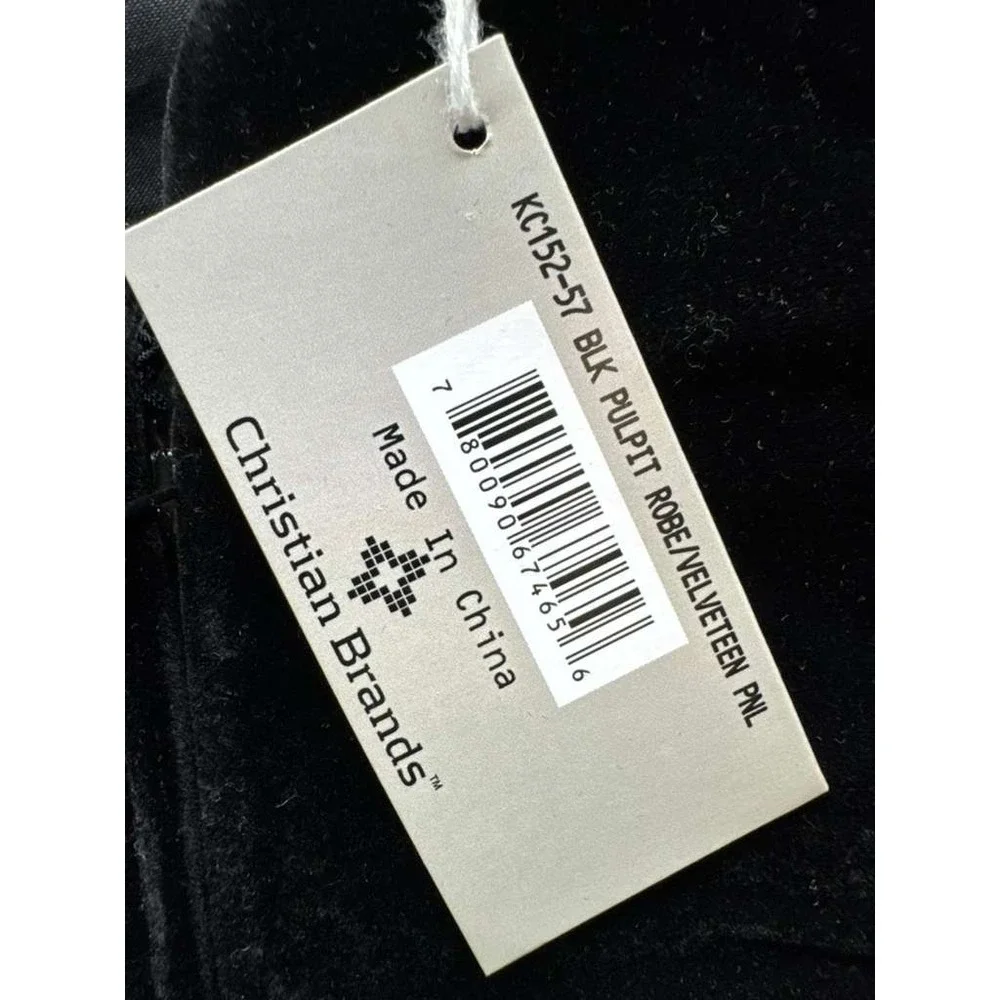 Cambridge Tailored Apparel Black Pulpit Robe Velvet Panel 55